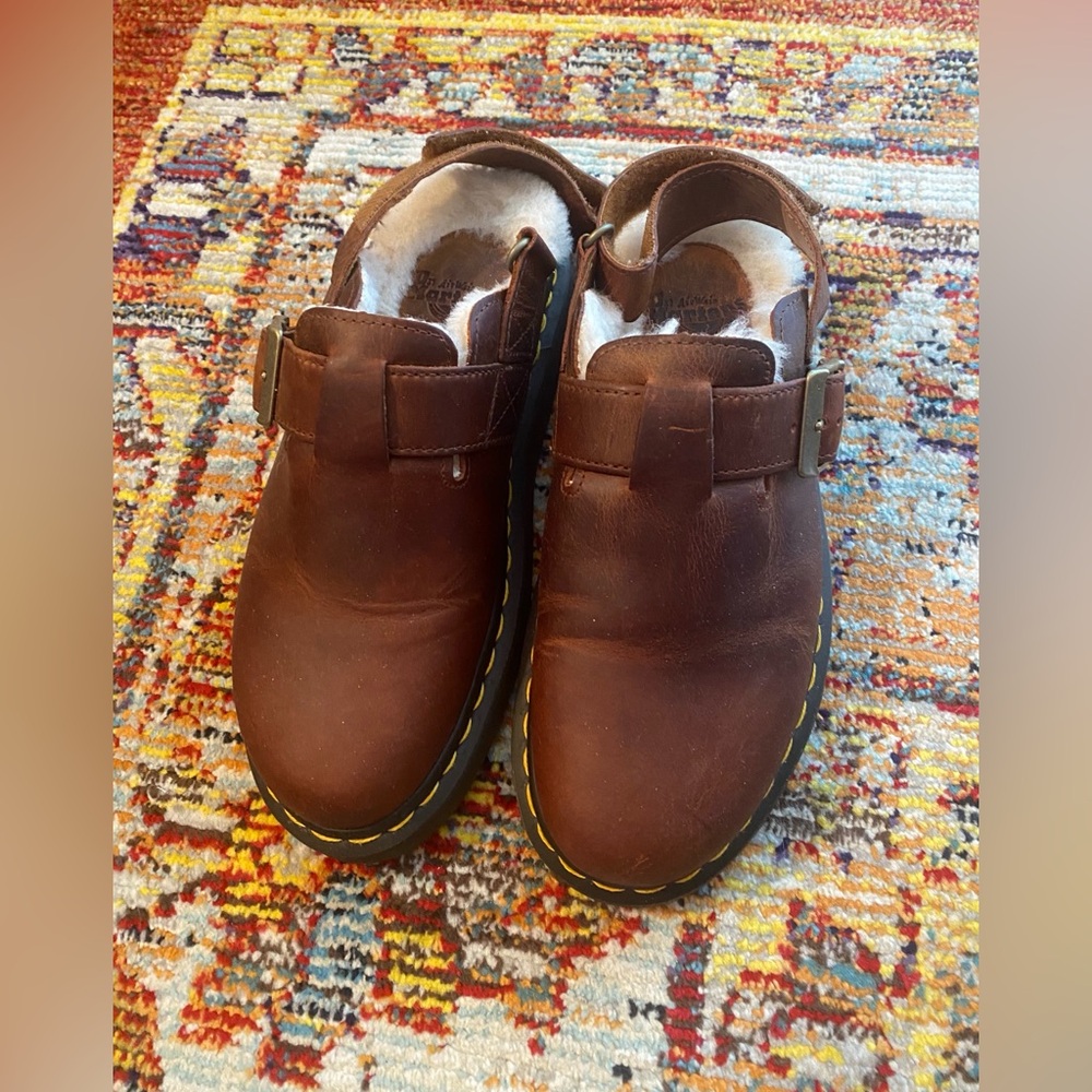 Dr. Martens Jorge II Shoe Clogs Mules Slip on Fleece Lined